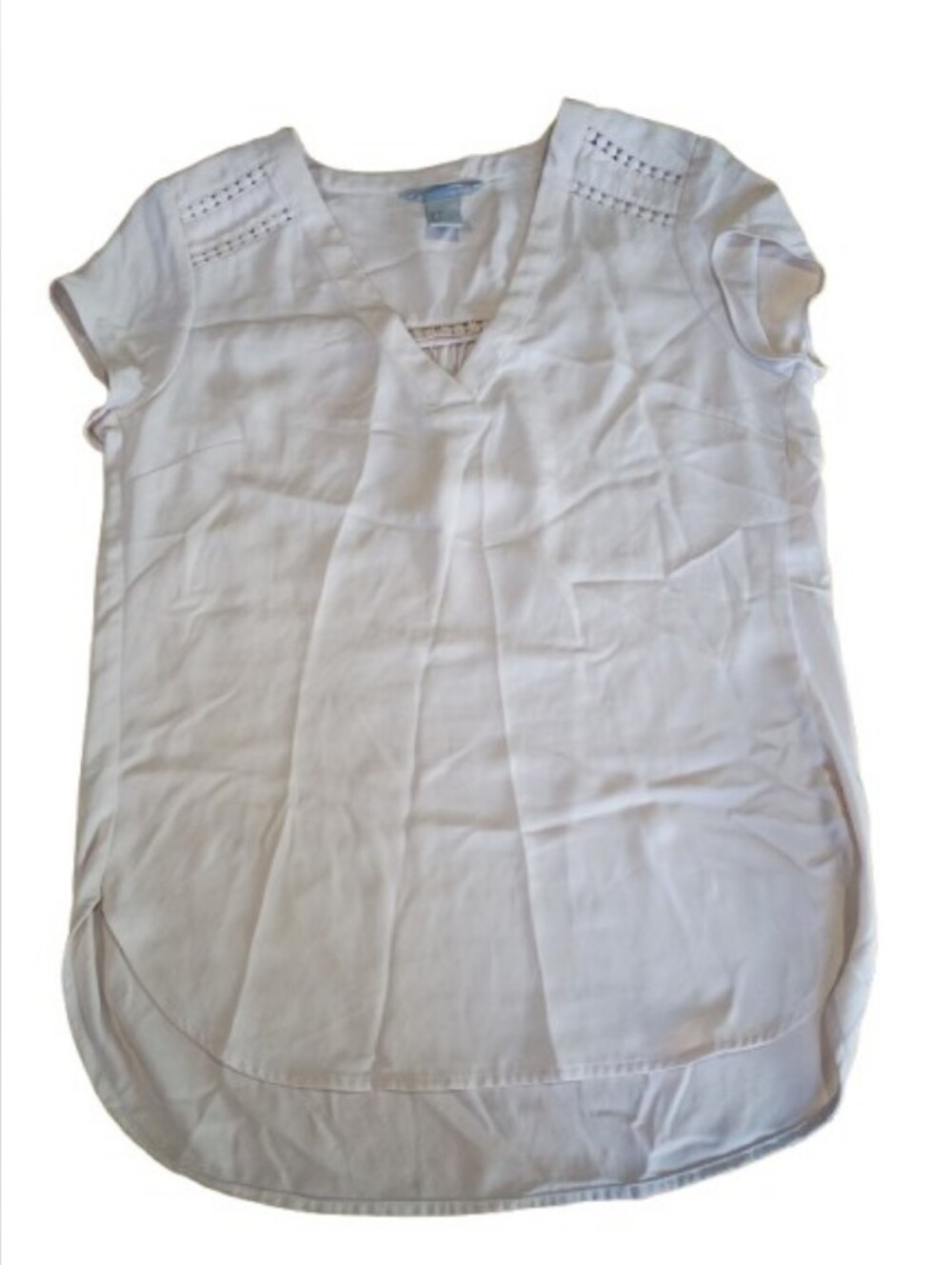 H&M White Short‑Sleeve Blouse